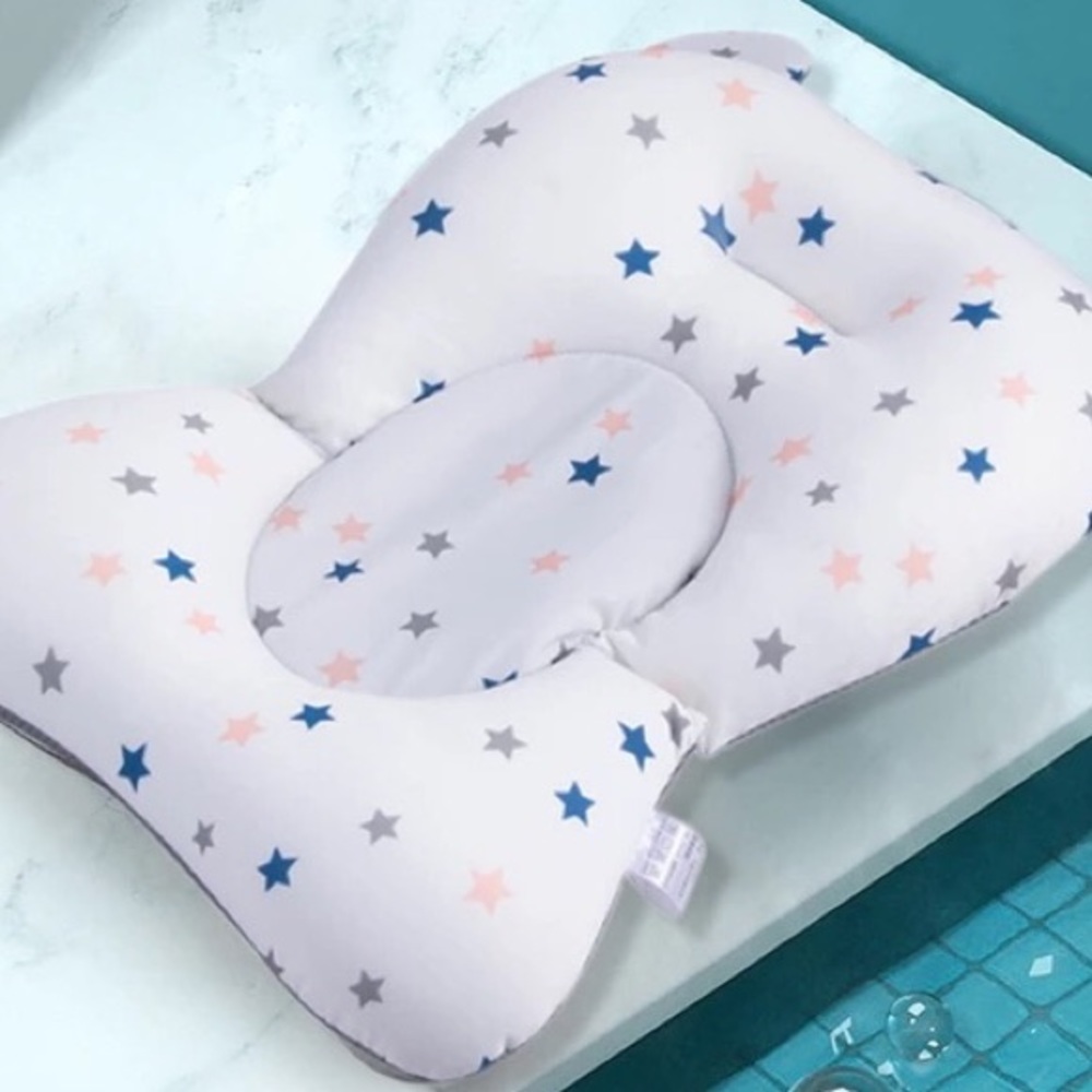 Relaxing Foldable Baby Bath Tub Pad & Chair Newborn Bathtub Pillow
